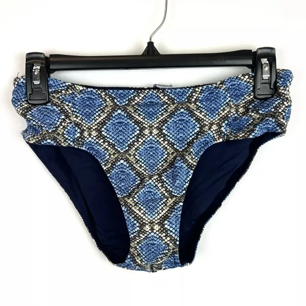 Tommy Bahama Women’s Blue Snake Print Bikini Bottom Size S